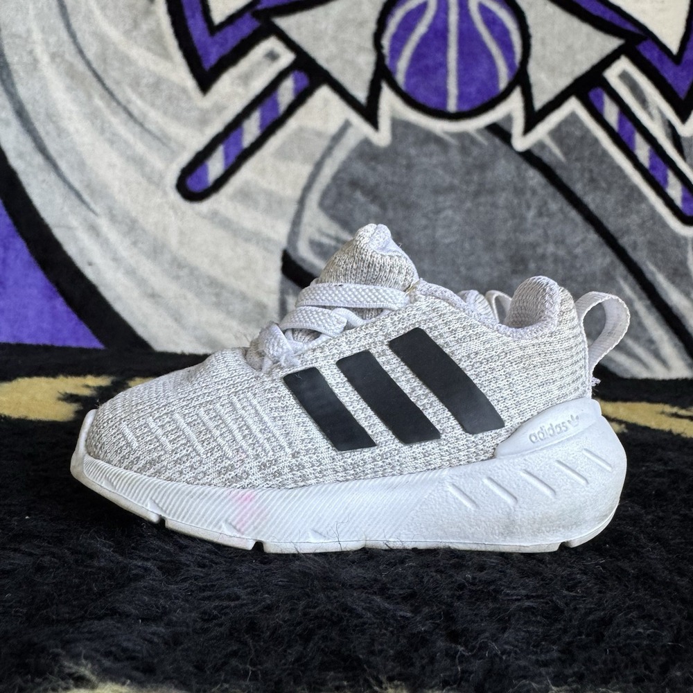 Size 4c - Adidas Essentials Racer TR 2.0 Kids Toddler Casual Gray Shoes